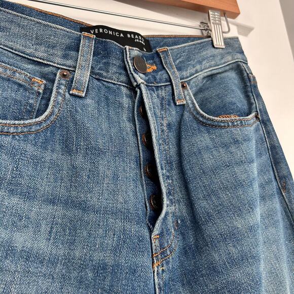 Veronica Beard Blake Classic Straight High Rise Denim in Keystone Wash Size 26 - Picture 13 of 13